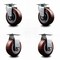 Service Caster 5 Inch Poly on Polyolefin Caster Set with Roller Bearings 2 Swivel 2 Rigid SCC SCC-20S520-PPUR-2-R-2 - alternate 3